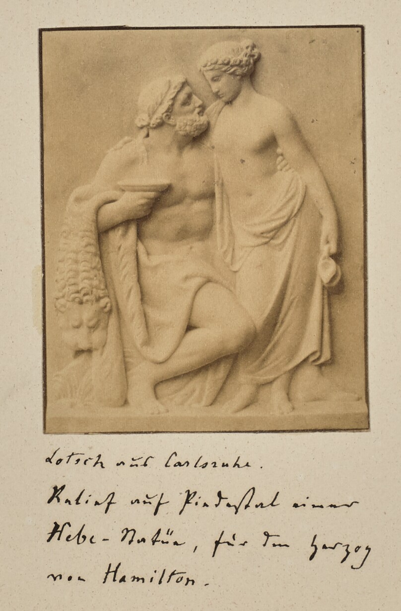 [Bas-relief of Hebe and Hercules by Johann Christian Lotsch]