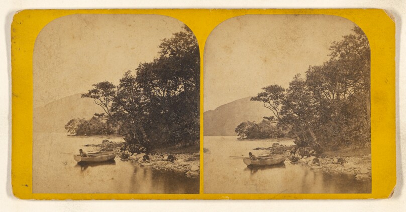 View from the Landing-Place at Innisfallen. - Lower Lake and Glena Mountain. [Killarney, Ireland]