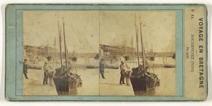 Voyage en Bretagne. Douarnenez (Finistere) Un quai.