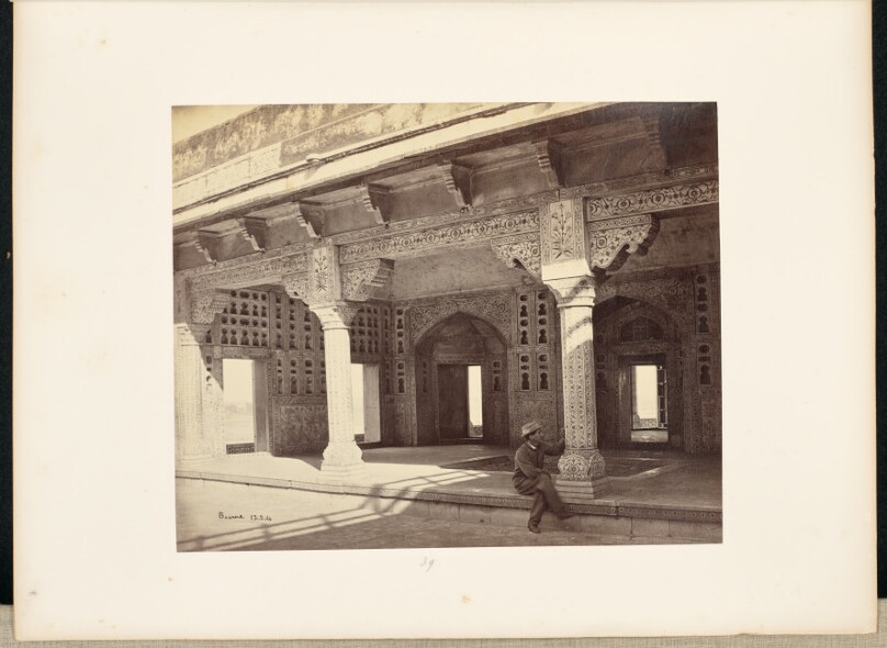 Agra; The Fort, Interior of the Zenana, Showing the Mosaic Work