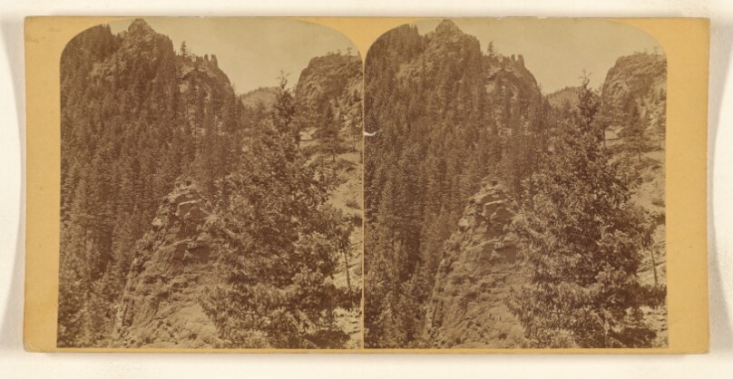 Cheyenne Canon. The Devil's Pulpit. Six Miles from Colorado Springs, Colorado.
