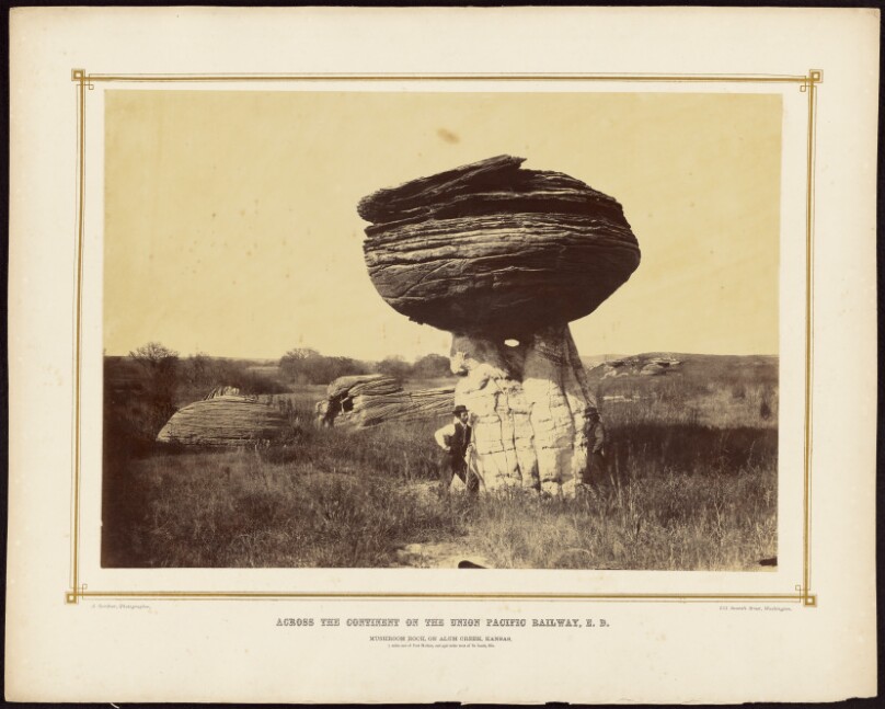 Mushroom Rock, on Alum Creek, Kansas