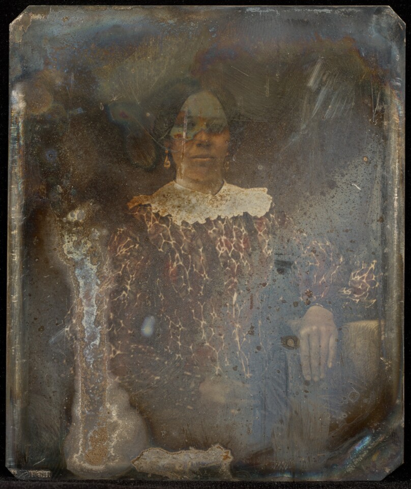 [Portrait of a Woman in Patterned Dress]