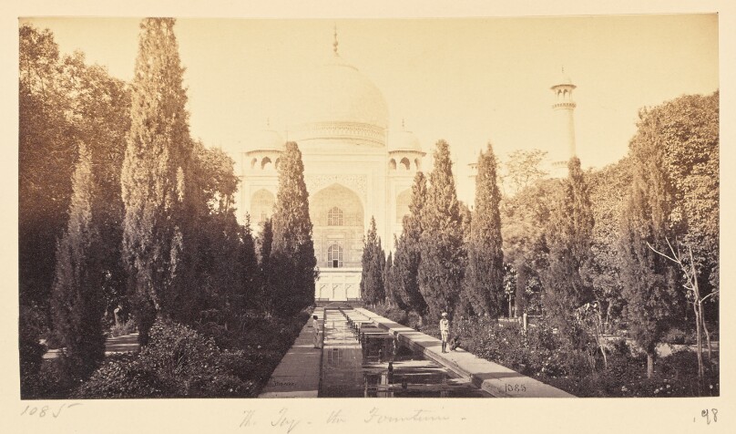 Agra; The Taj, from the Fountain