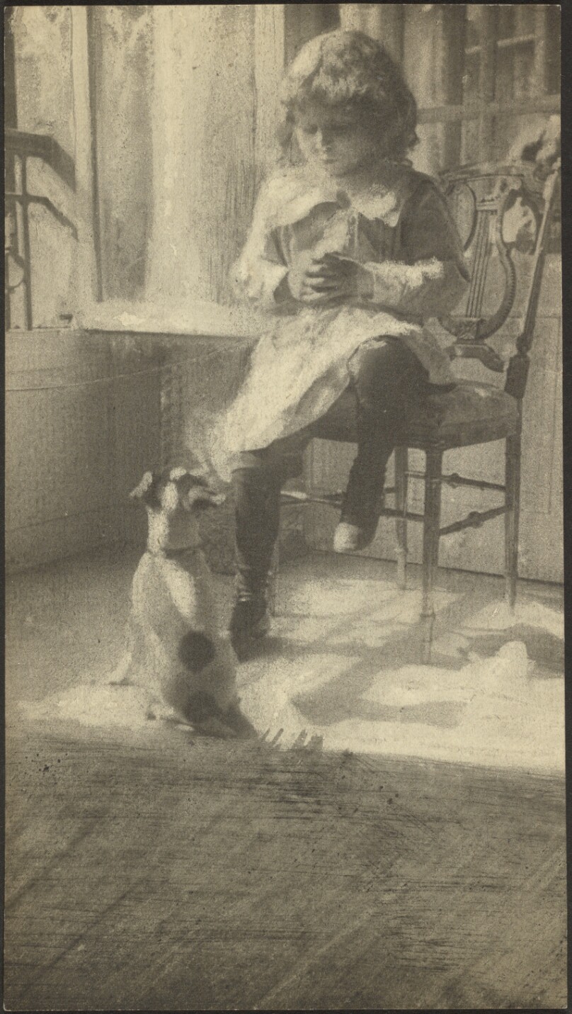 [Portrait of a Girl and a Dog]