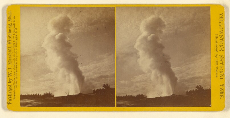 Old Faithful from E. Near view.