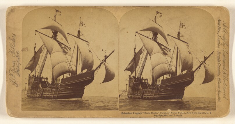 Columbus' Flagship "Santa Maria," Columbus Naval Parade, New York Harbor, U.S.A.