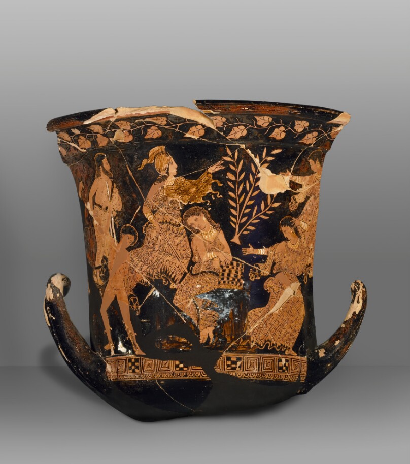 Fragmentary Apulian Red-Figure Calyx Krater