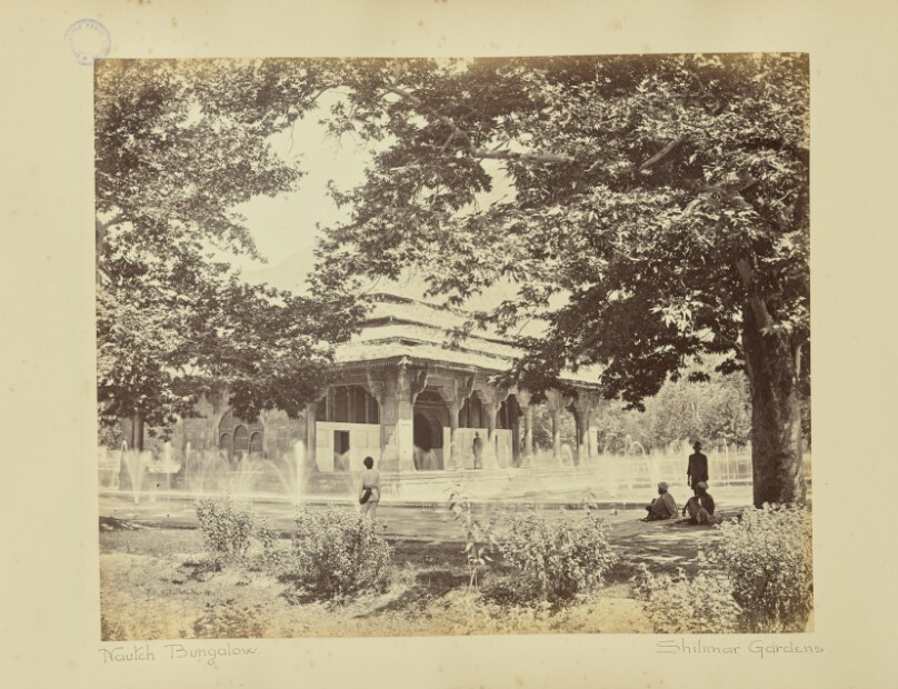 Shalimar. The Nautch Bungalow from Garden
