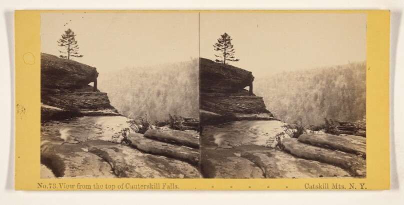View from the top of Cauterskill Falls. Catskill Mts., N.Y.