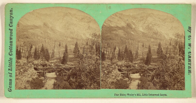 Near Bishop Wooley's Mill, Little Cottonwood Canyon.