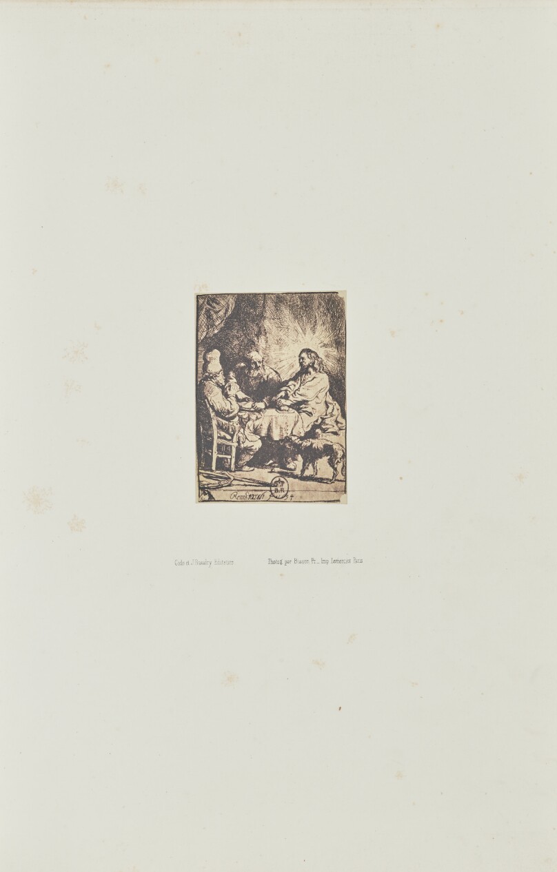 [Christ at Emmaus: small plate]