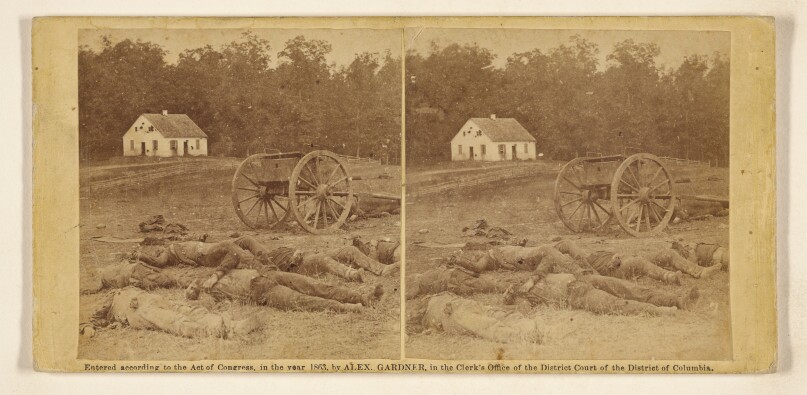 Completely Silenced. Dead Confederate Artillerymen, as They Lay Around Their Battery After the Battle of Antietam.