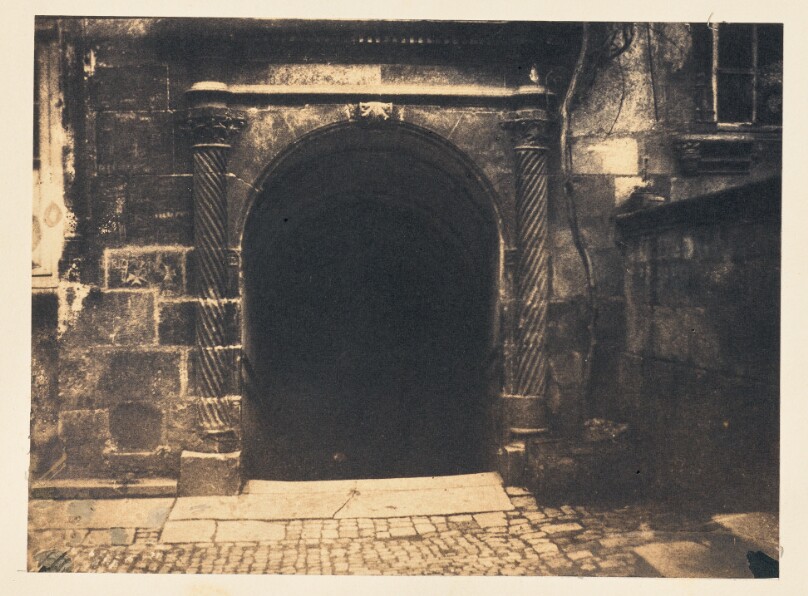 [Portal of private houses, probably Laon]