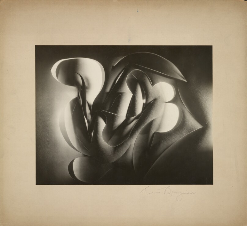 [Cut-paper abstraction]