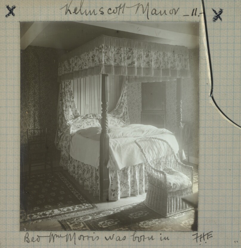 Kelmscott Manor. Bed Wm. Morris Was Born In.