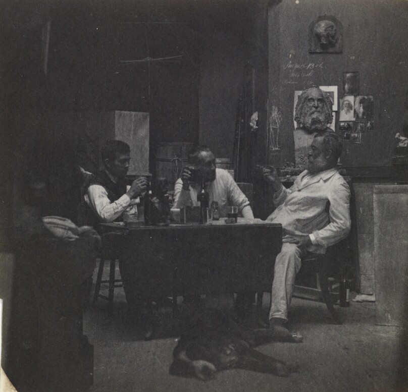 [Samuel Murray, Thomas Eakins and William O'Donovan in Eakins's Chestnut Street Studio]