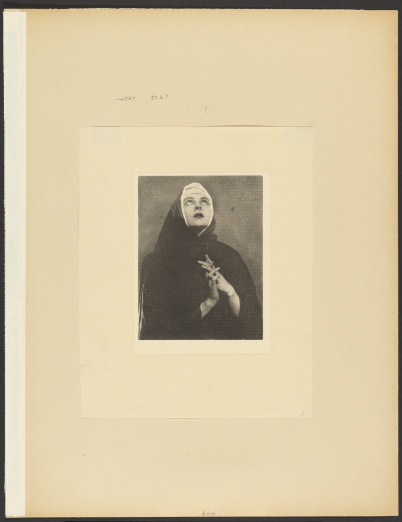 [Female Model as Nun with Eyes Uplifted and Hands Folded in Prayer]
