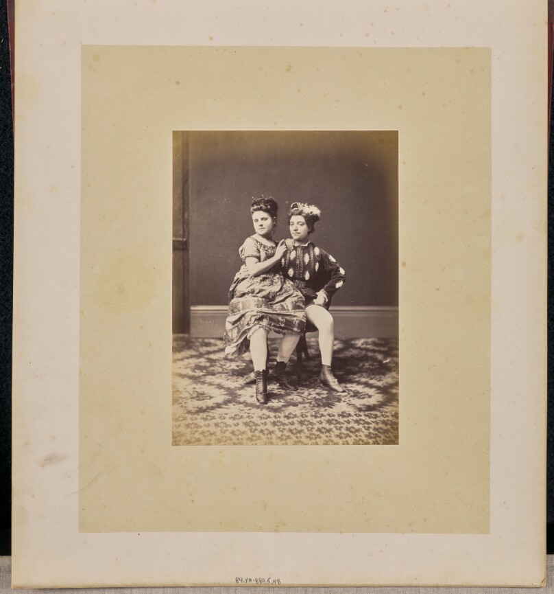 [Portrait of two girls, seated]