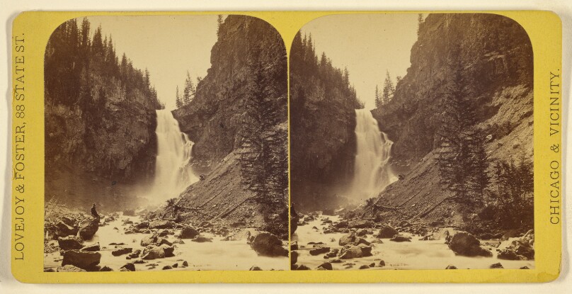 Yellowstone Series. Falls of the Middle Fork of Gardiner River, 135 feet high.