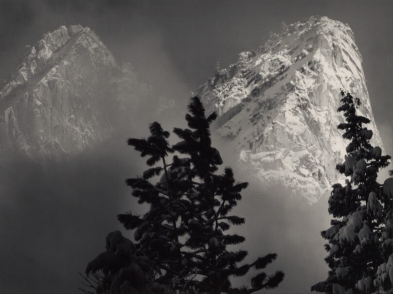 Eagle Peak and Middle Brother, Winter, Yosemite National Park