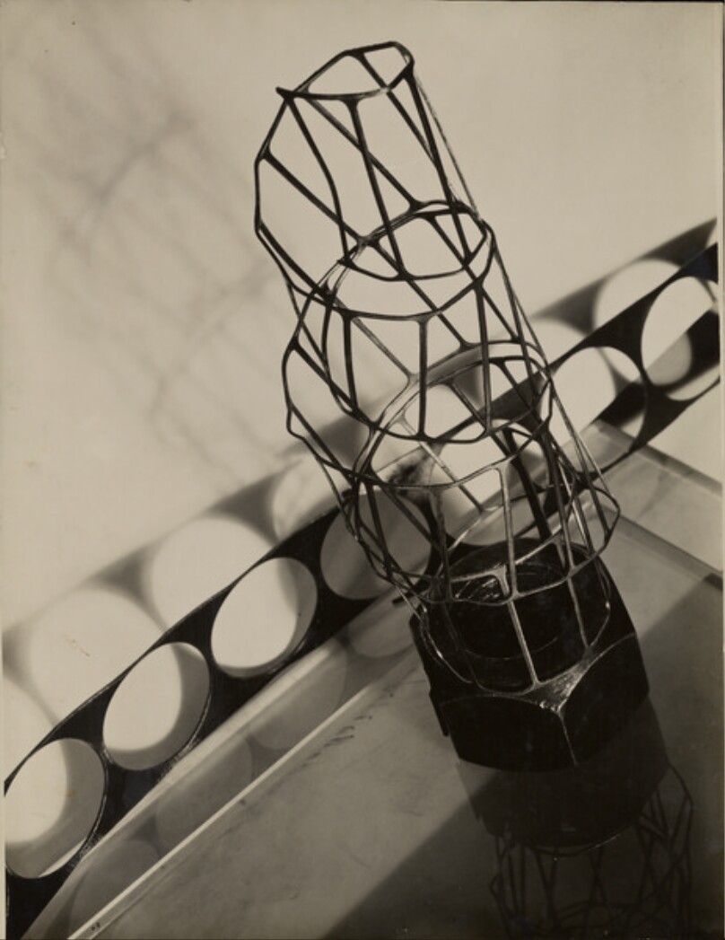 [Diagonal Composition with Metal Spiral]