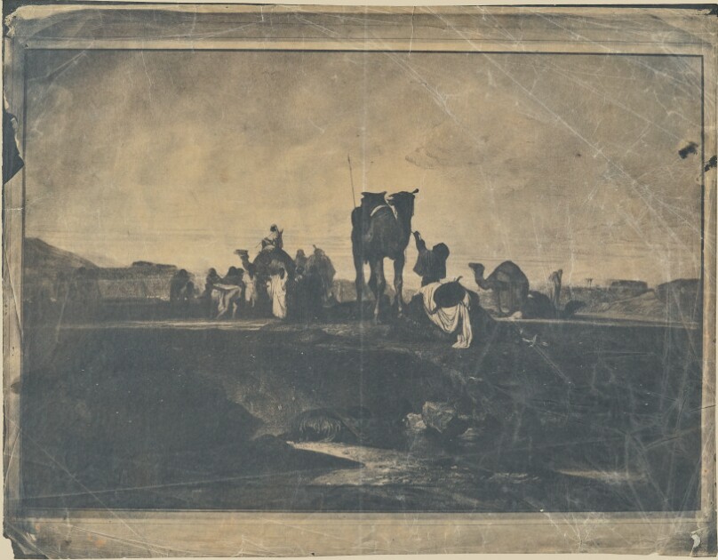 [Desert Scene with Camels]