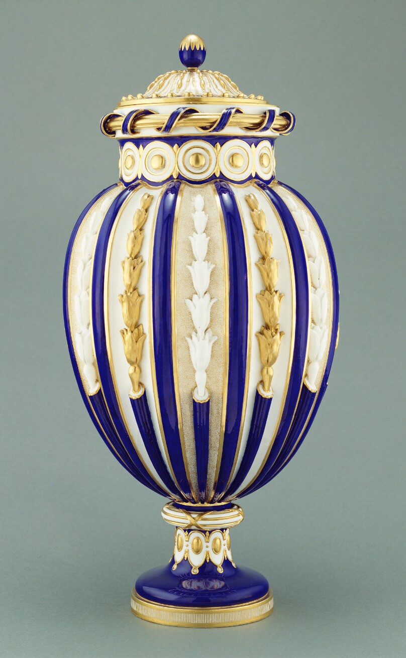 Vase (vase à chaîne or vase à côte de melon)