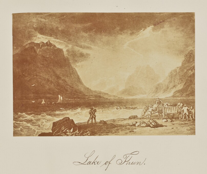 Turner's Liber Studiorum. Lake of Thun.