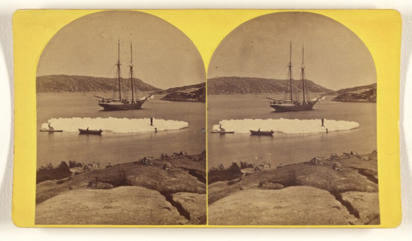 Labrador. Square Island. Iceberg and "Nimbus."