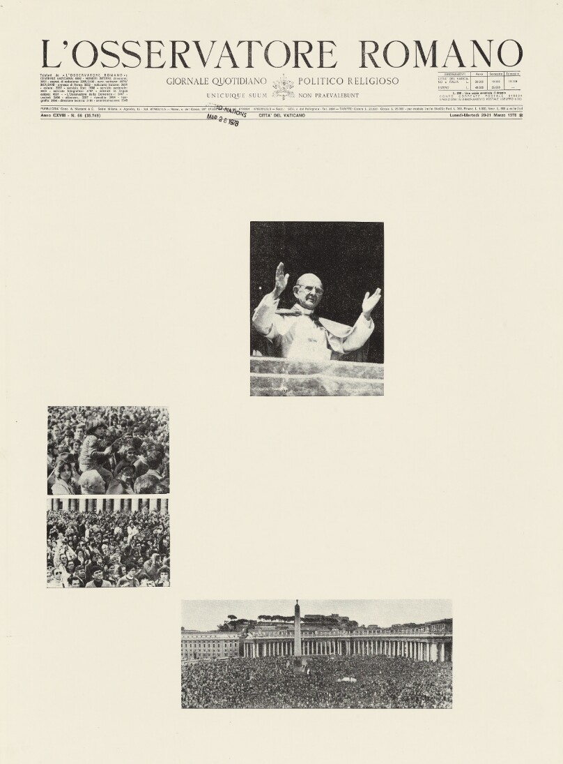Osservatore Romano, March 17 - May 10, 1978 (Detail)