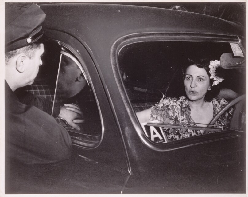 Sudden Death for One, Sudden Shock for the Other / Mrs. Dorothy Reportella, Accused of Hitting a Bread Truck with Her Car