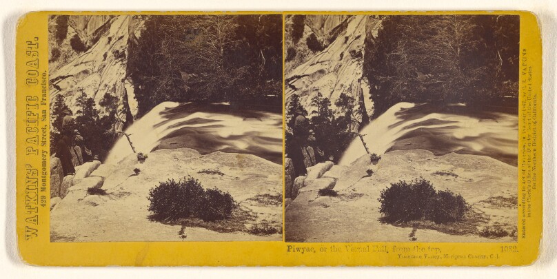Piwyac, or the Vernal Fall, 300 feet, from the top, Yosemite Valley, Mariposa County, Cal.