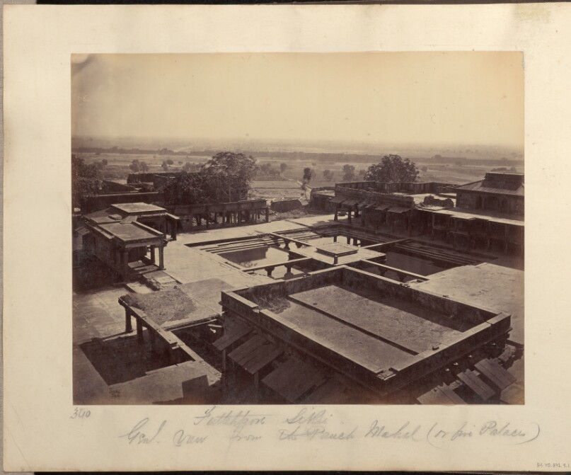 Futtehpore Sikri. General View from the Panch Mahal (or Five Palaces)