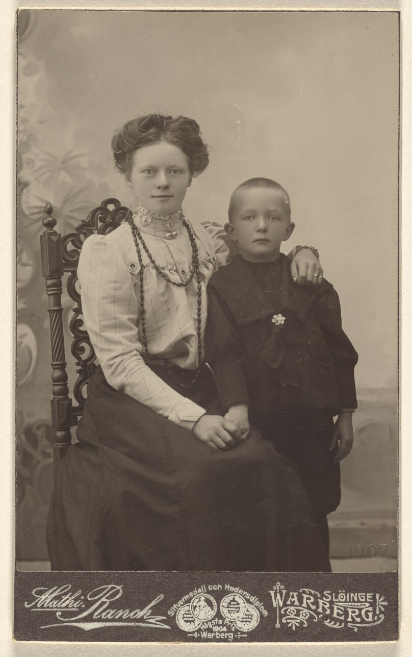 [Unidentified mother and son]