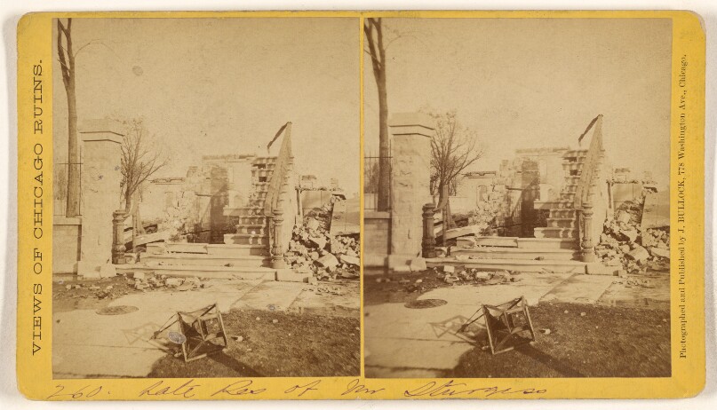 [Late Residence of Mr. Sturges, Ruins of the Chicago Fire, 1871]