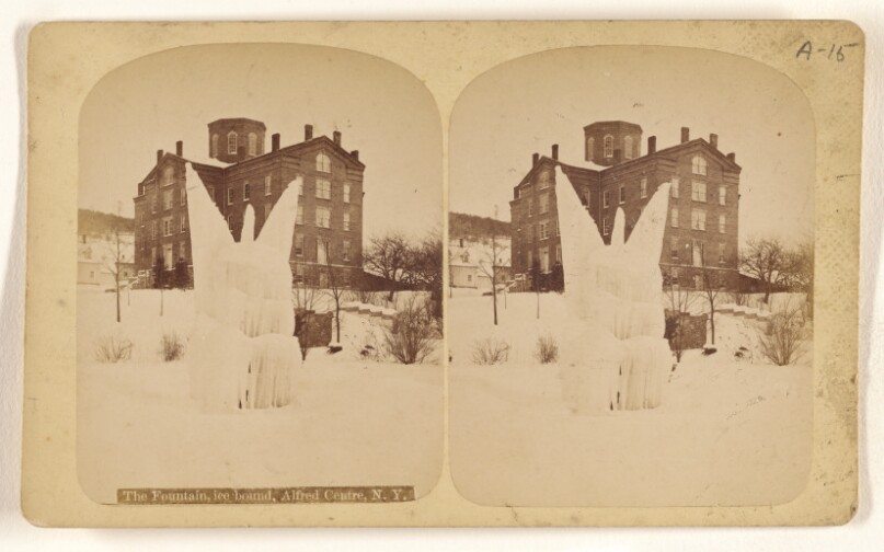 The Fountain, ice bound, Alfred Centre, N.Y.