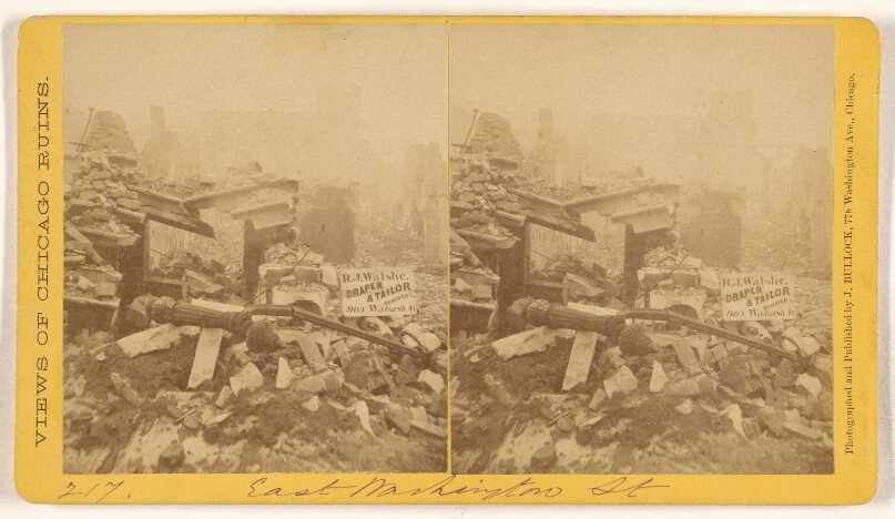 [East Washington Street, Ruins of the Chicago Fire, 1871]