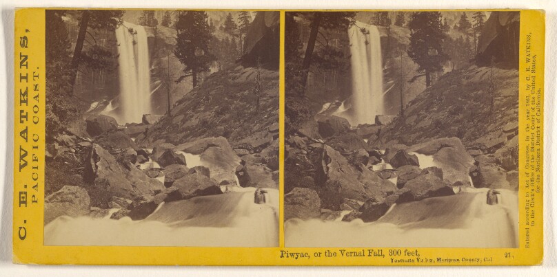 Piwyac, or the Vernal Fall, 300 feet, Yosemite Valley, Mariposa County, Cal.