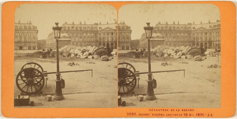 Désastres de la guerre, Colonne Vendôme, abattue le 16 mai, 1871