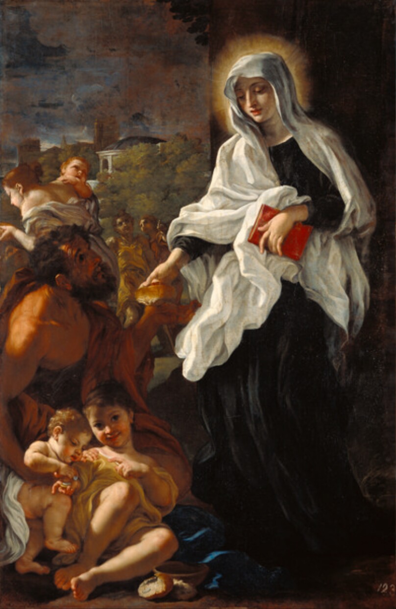 Saint Francesca Romana Giving Alms