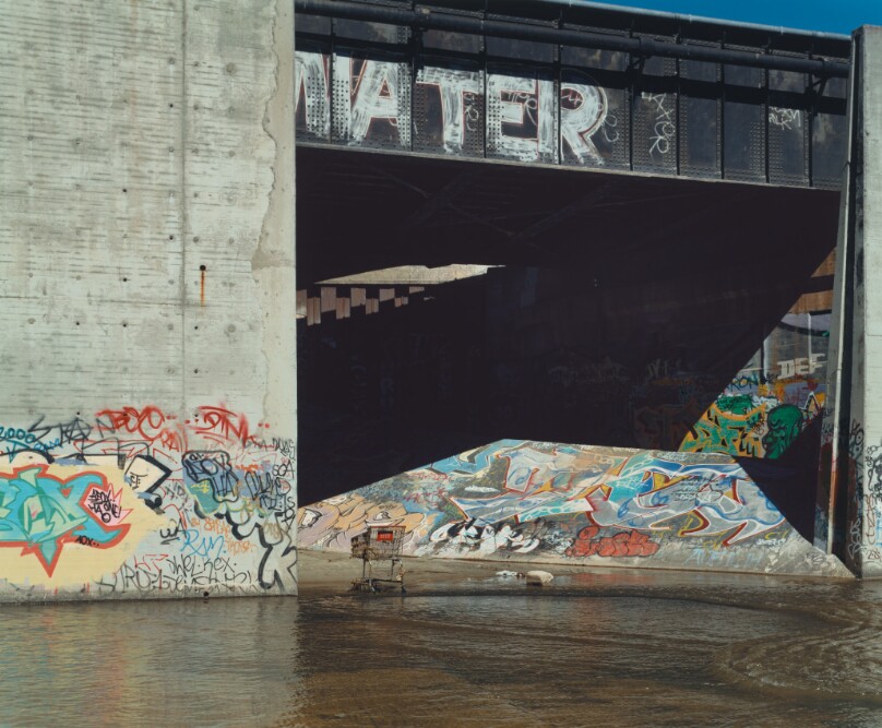 The Los Angeles River just above the Arroyo Seco, Los Angeles