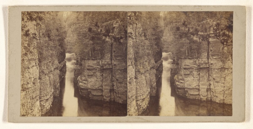 The Chasm of the Au Sable River, N.Y. No. 1. Near the lower end of the Big Chasm of the Au Sable; looking up-stream.