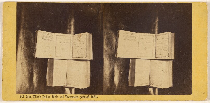 [John Eliot's Bible Translated for Native Americans, printed in 1661]