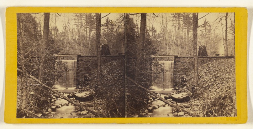 Albany Rural Cemetery. Fountain Lake Fall.