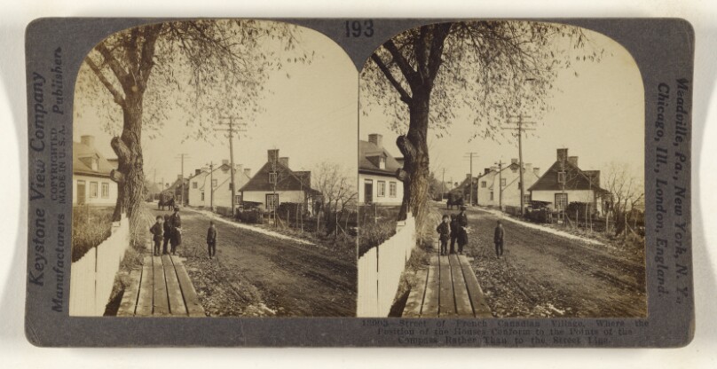 Street of French Canadian Village, Where the Position of the Houses Conform to the Points of the Compass Rather Than to...Street