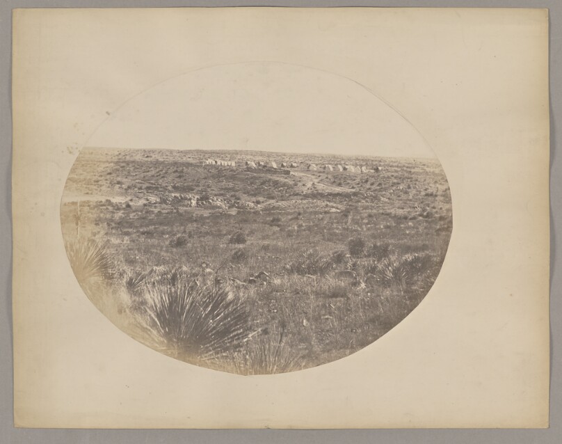 [Landscape with camp]