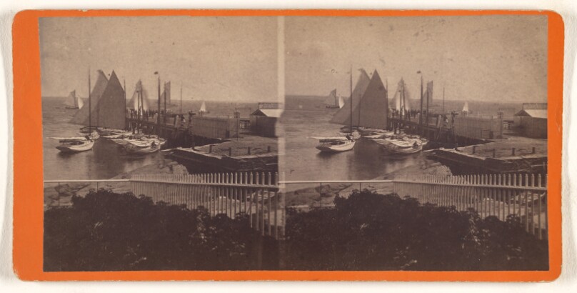 [View of Wharf and Sail Boats]