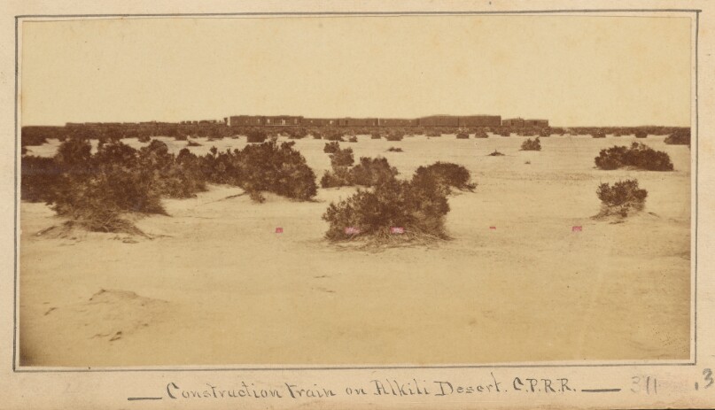 Construction Train on Alkali Desert, C.P.R.R.
