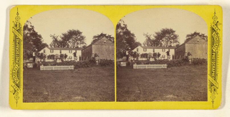 South front of House from below the Wall. ["Rest Valley," Canterbury, New Hampshire. The Old Homestead of Hon. J.M. Harper]